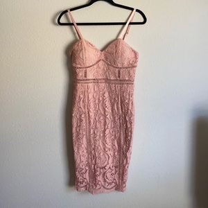 Blush Lace cocktail dress